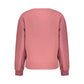 Pink Cotton Women Sweatshirt