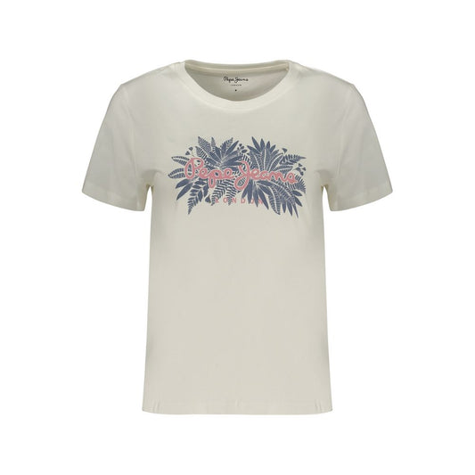 White Cotton Women's T-Shirt