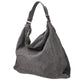 Gray Leather Shoulder Bag