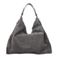 Gray Leather Shoulder Bag