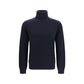 Blue Cashmere Turtleneck