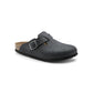 Black Synthetic Mules