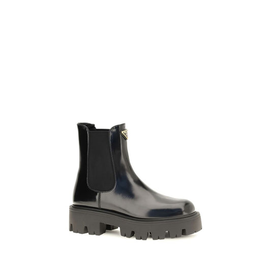 Black Calf Leather Bos Taurus Chelsea Boots