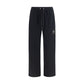 Black Cotton Casual Pants