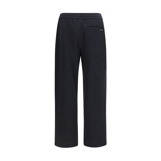 Black Cotton Casual Pants