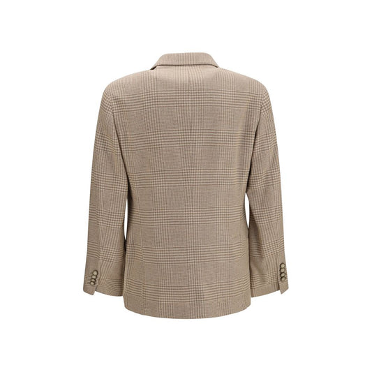 Beige Cotton Blazer