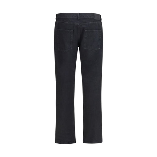 Black Cotton Slim Fit Jeans