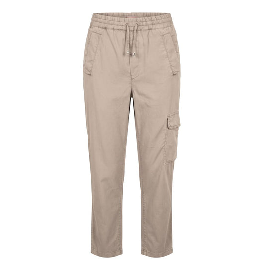 Beige Lyocell Women Pants