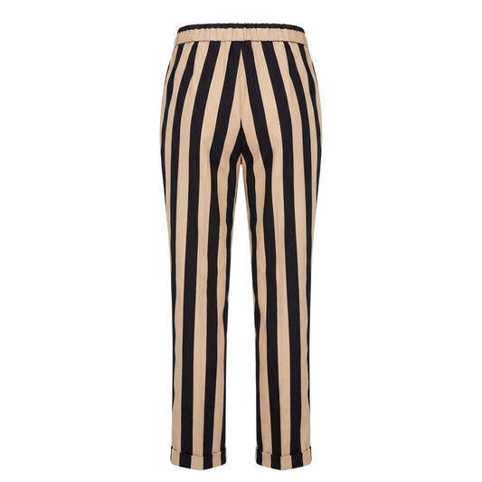 Black Viscose Women Trousers