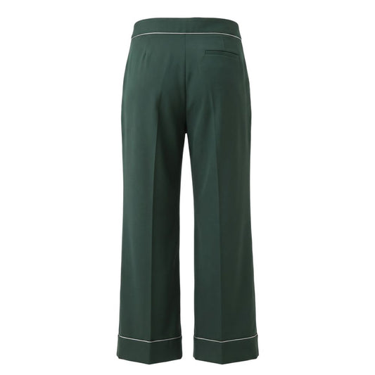 Green Polyester Women Pants