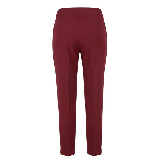 Red Polyester Women Pants