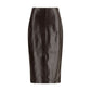Brown Leather Long Skirt