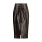 Brown Leather Long Skirt