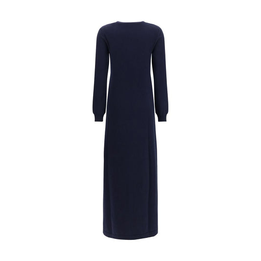 Blue Cashmere Casual Dress