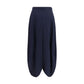 Blue Silk Long Skirt