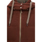 Brown Cotton Sleeveless Jacket