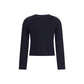 Blue Cotton Long Sleeve T-Shirt