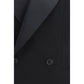 Black Wool Oves Aries Leather Jacket