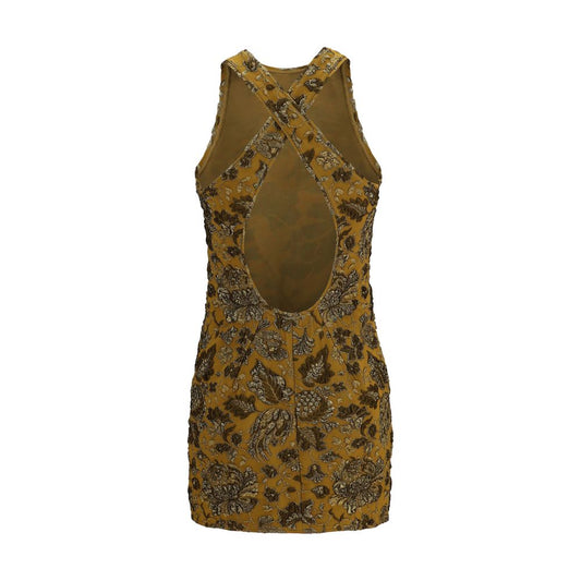 Brown Polyamide Cocktail Dress