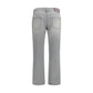 Gray Cotton Boyfriend Jeans