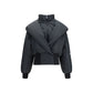Black Cotton Full-Length Jacket