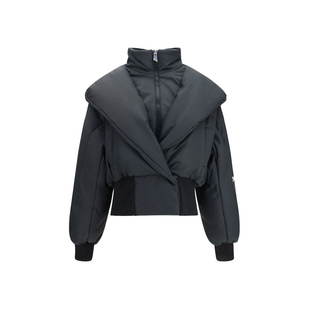 Black Cotton Full-Length Jacket
