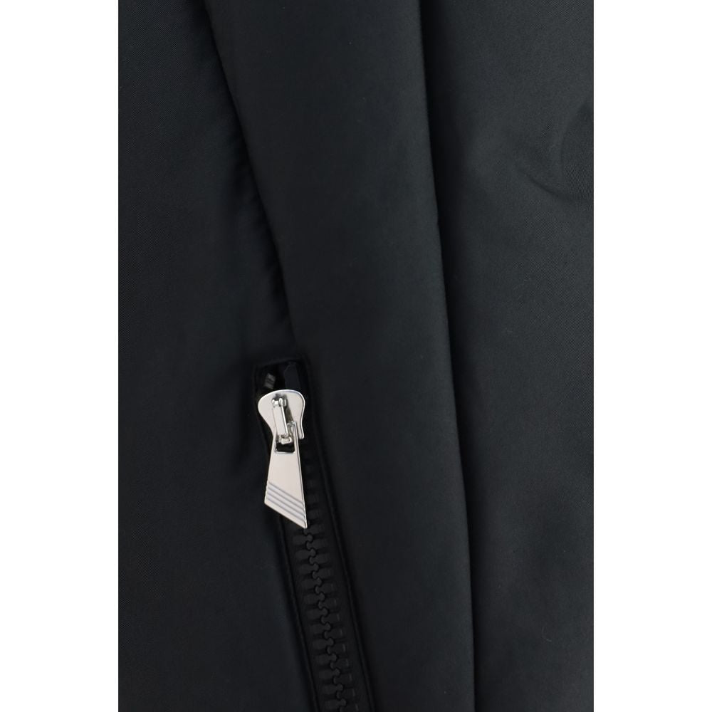 Black Cotton Full-Length Jacket