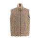 Beige Polyester Sleeveless Jacket