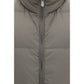 Gray Polyester Sleeveless Jacket