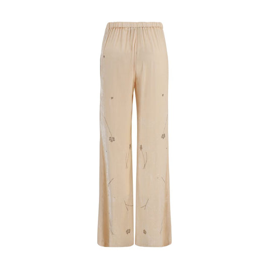 Multicolor Viscose Flared Pants