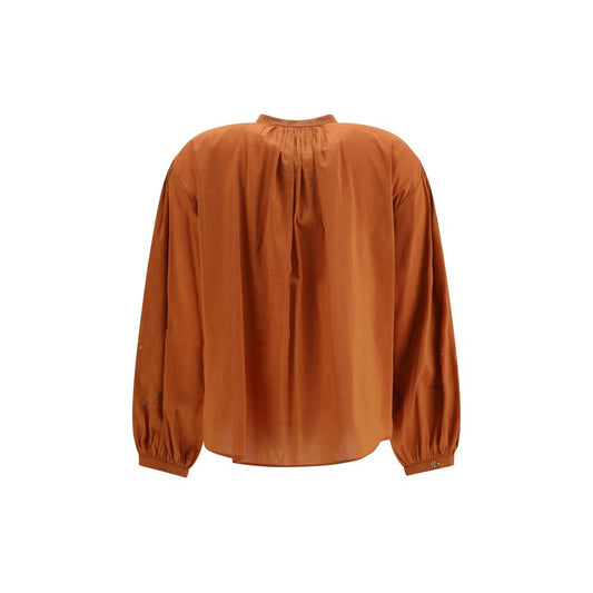 Orange Cotton Pattern Shirt