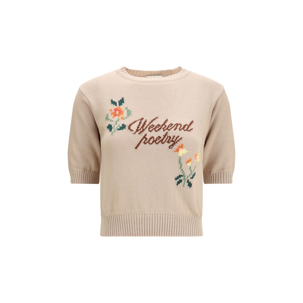 Beige Cotton Sweatshirt