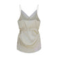 Beige Viscose Cocktail Dress