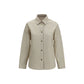 Beige Polyamide Full-Length Jacket