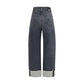 Black Cotton Cropped Jeans