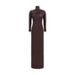 Brown Viscose Casual Dress