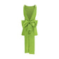 Bicolor Polyester Casual Dress