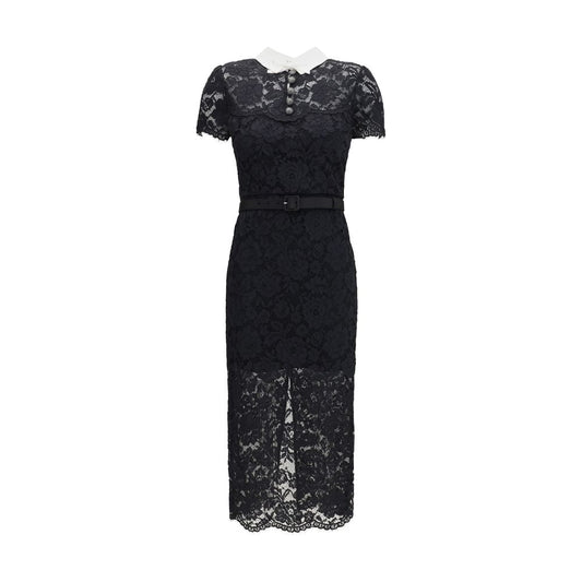 Black Polyester Casual Dress