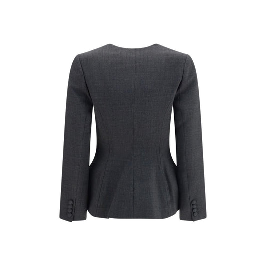 Gray Polyester Blazer