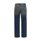 Blue Cotton Straight-Leg Jeans