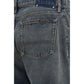 Blue Cotton Straight-Leg Jeans