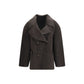 Brown Wool Oves Aries Full-Length Jacket
