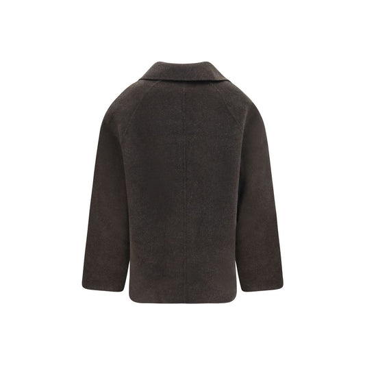Brown Wool Oves Aries Full-Length Jacket