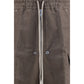 Gray Ramie Cargo Pants