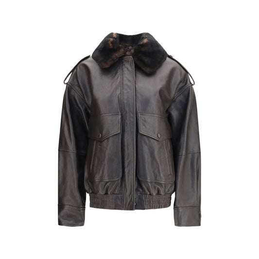 Brown Calf Leather Bos Taurus Bomber
