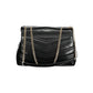 Nero Polyurethane Women's Bag with Chain Shoulder Strap