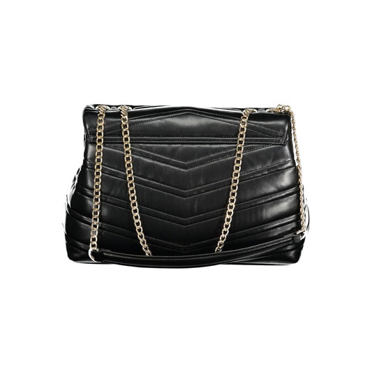 Nero Polyurethane Women's Bag with Chain Shoulder Strap