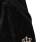 Dark Gray Mid Waist Tapered Cropped Trouser Pants