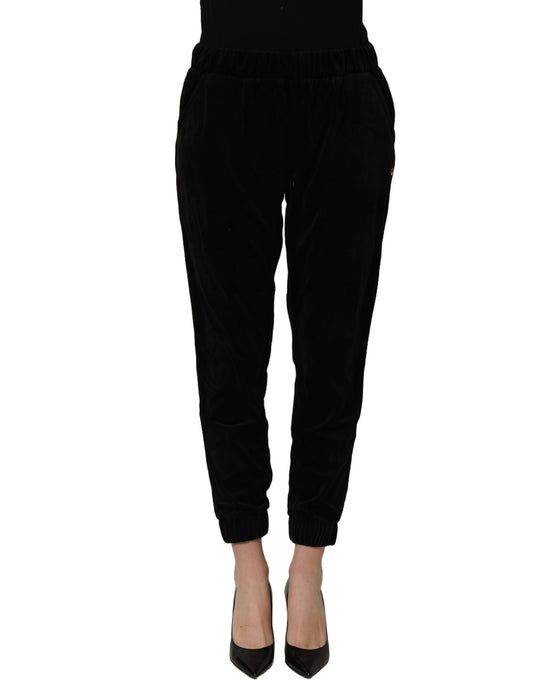 Dark Gray Mid Waist Tapered Cropped Trouser Pants