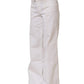 White High Waist Wide Leg Denim Trouser Jeans